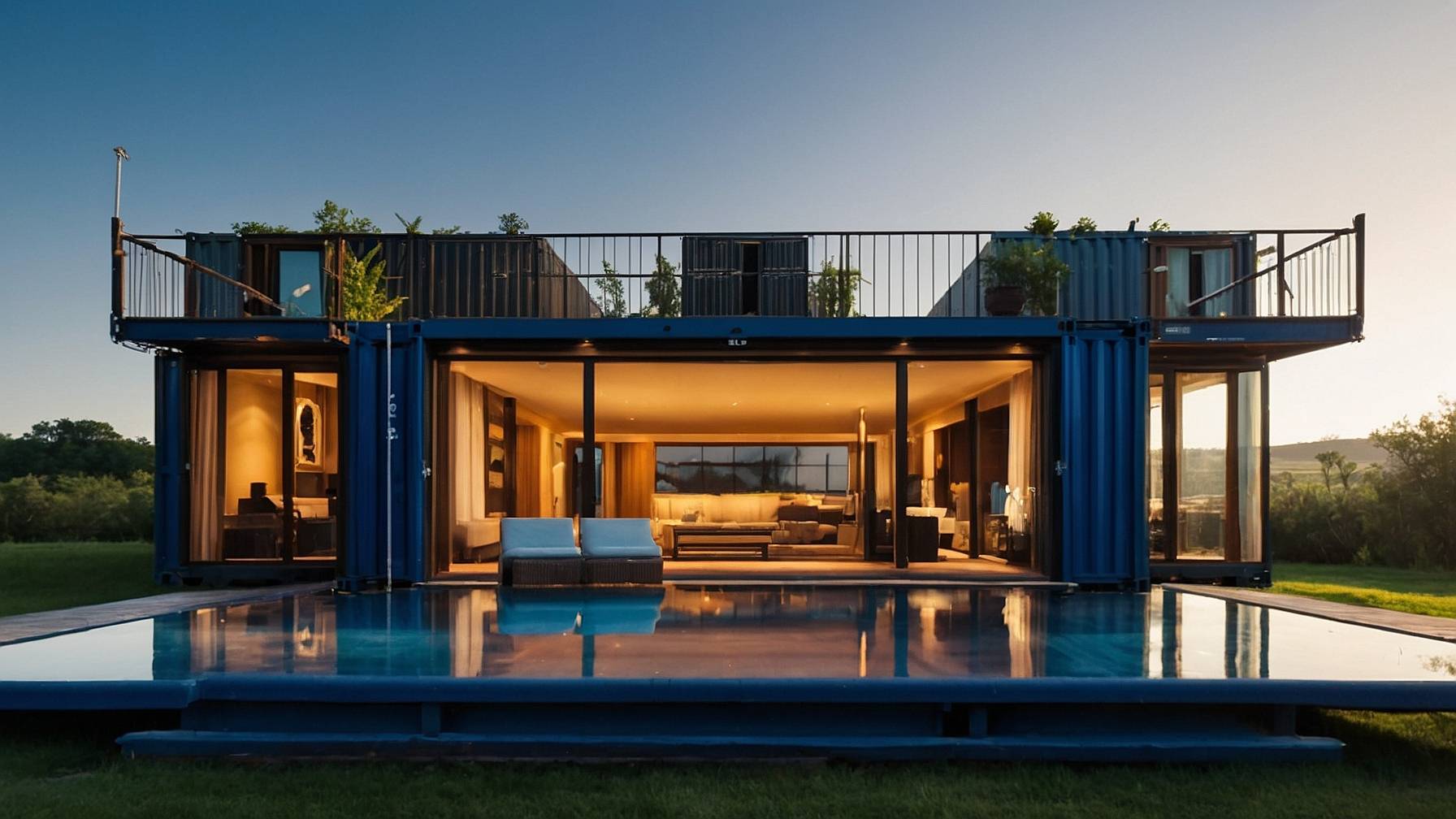 Safe Room Designs South Beach Reflection – 40ft Shipping Container Home – 320 Sq Ft, 1 Bed/1 Bath